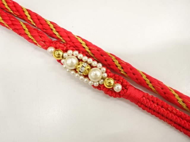 JAPANESE KIMONO / HAND-TIED OBIJIME CORD FOR FURISODE